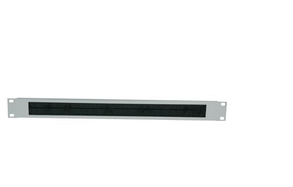 LogiLink - Rackkabeladgangspanel med børste - lysegrå, RAL 7035 - 1U - 19"
