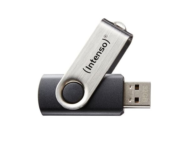 Intenso Basic Line - USB-flashstasjon - 32 GB - USB 2.0 - svart sølv