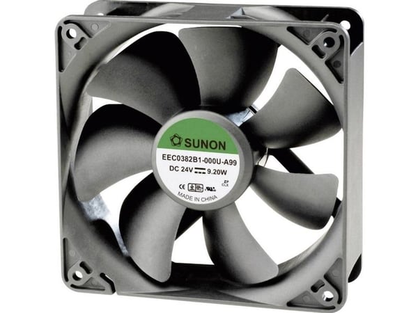 Sunon EEC0382B1-A99 aksial vifte 24 V/DC 234.4 m³/h 120 x 120 x 38 mm