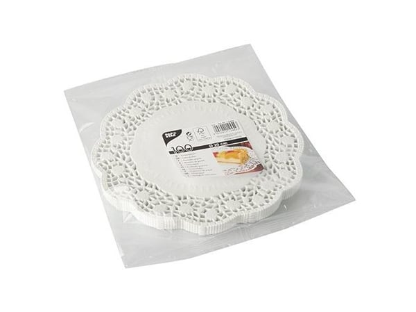 Papstar 12454, Rund, Hvit, Papir, 20 cm