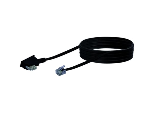 Schwaiger 6.0m RJ-11 - TAE-N, 6 m, RJ-11, TAE-N, Sort, Hankjønn, Hankjønn