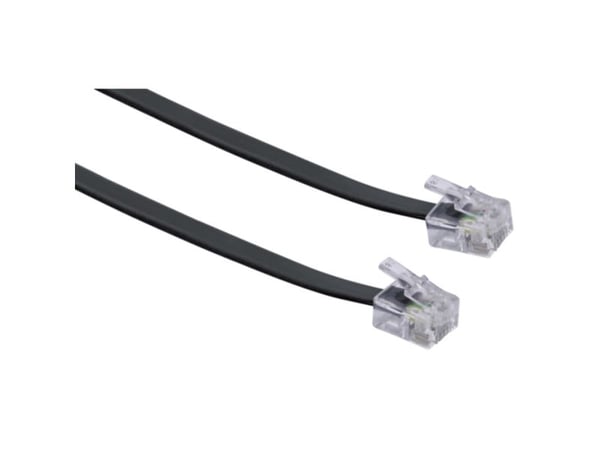 Schwaiger 6.0m RJ-11 - RJ-11, 6 m, RJ-11, RJ-11, Sort, Hankjønn, Hankjønn