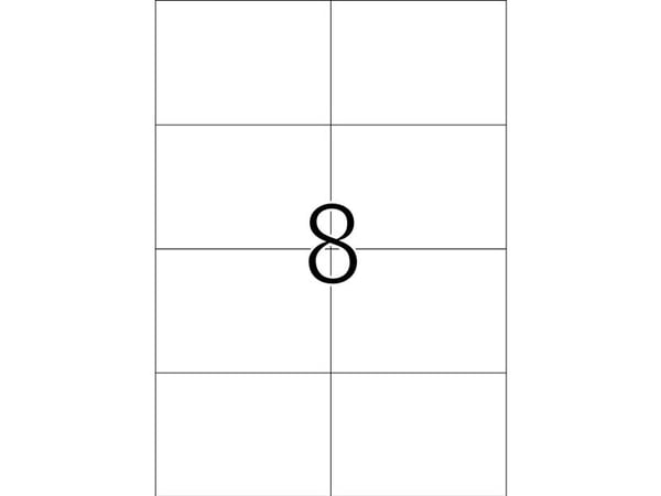 HERMA 8645, Valkoinen, Suorakulmio, Kiinteä, A4, Paperi, Matta