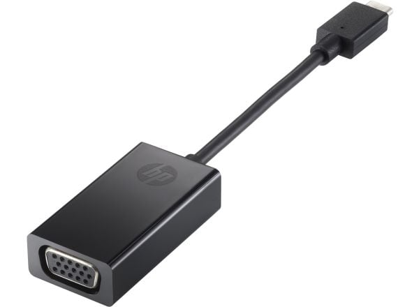 HP - Extern videoadapter - USB-C - D-Sub - svart