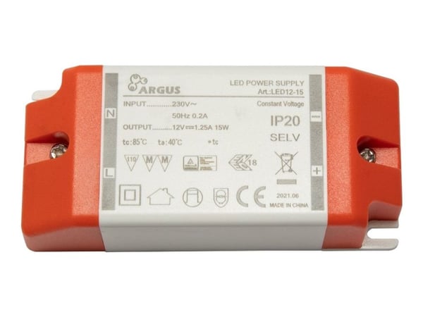 Inter-Tech LED12-15, 15 W, IP20, 100000 h, -20 - 50 °C, 207 - 253 V, 50/60 Hz