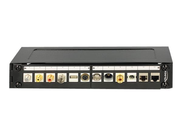 DeLOCK - Patch panel monteringsbrakett - veggmonterbar - svart - 1U - 10"