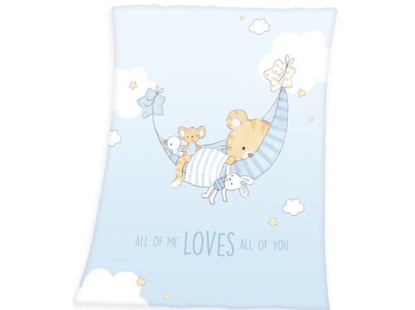 Babybest Lille tiger Fleece tæppe - 75 x 100 cm