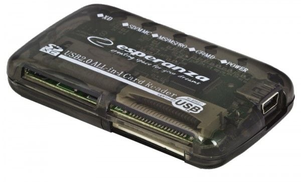 Esperanza EA117 - Kortinlukija - all-in-1 (MS, MS PRO, Microdrive, MMC, SD, xD, CF) - USB 2.0