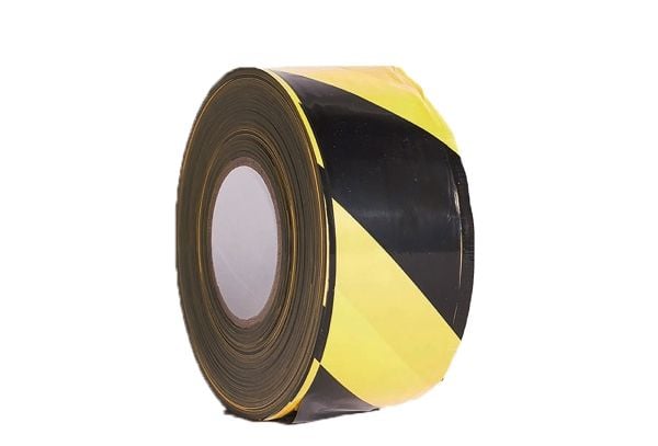 Avspärrningsband 70 mm x 500 m gul/svart Avspärrningsband 70 mm x 500 m gul/svart