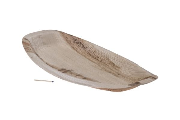 Fad 34.5x23.5x2.5 cm Medium Bionedbrydelig Palmeblad,4 pk x 25 stk/krt