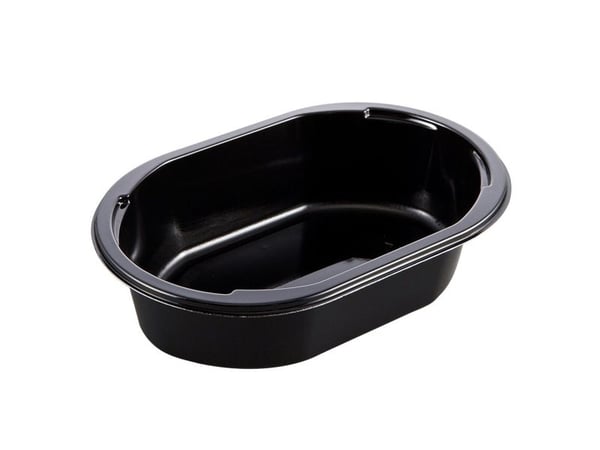 Bakke 1-rum 1177-1A 525 ml 176x115x45 mm Oval CPET Sort,864 stk/krt