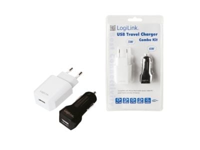 LogiLink PA0109, Automatisk, Innendørs, AC, Cigartenner/lighter, 5 V, Sort, Hvit
