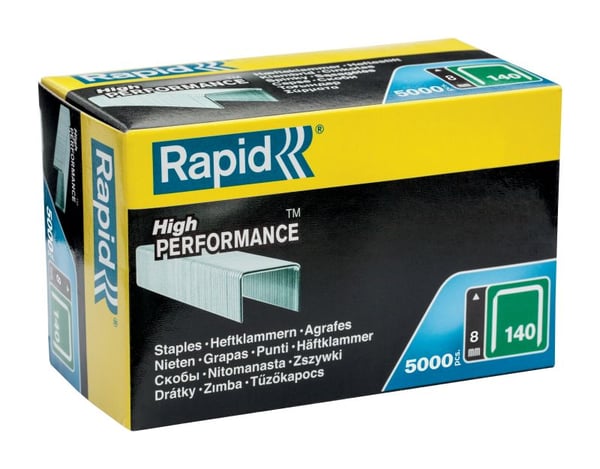 Rapid 11908111, Niittipakkaus, 8 mm, 5000 niitit, R14, R34, R44, R64, ALU740, ALU840, ALU940, R11, R311, E-tac, ESN114, R214, PS111, 110 mm, 46 mm