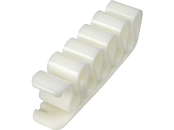 TRU COMPONENTS Kaapeliklipsit Itsekiinnittyvä 1572343 Nipun Ø-alue 8 mm (max) Valkoinen 1 kpl