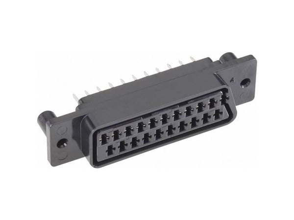 BKL Electronic 0903012 Scart-kontakt vertikal tilkobling/innbygging Poler: 21 Sort 1 stk