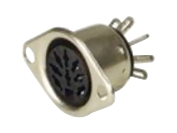 Hirschmann 930 343-200-1 DIN rundkontakt, flensetilkobling 7-pins sølv 1 stk