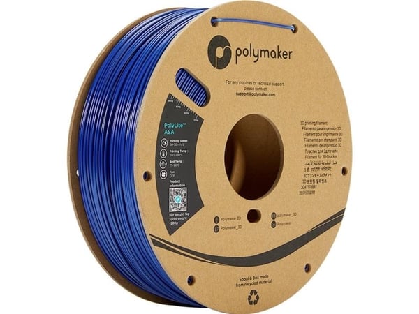 Polymaker PF01014 PolyLite Filament ASA UV-bestandig, værbestandig, varmebestandig 2,85 mm 1000 g Blå 1 stk