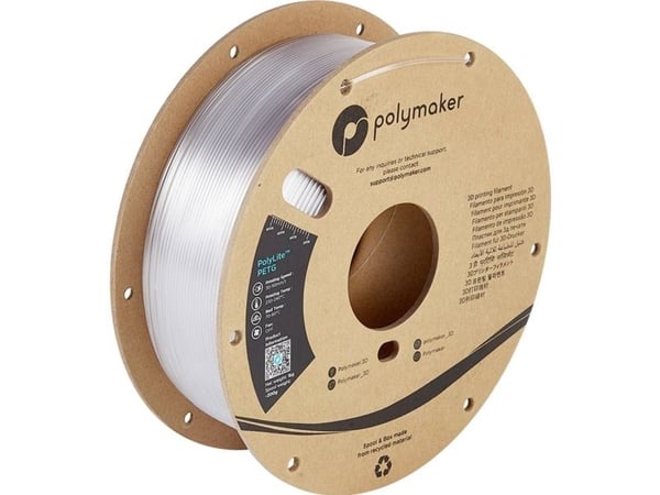 Polymaker PB01011 PolyLite Filament PETG #####varmebestandig, #####høy strekkfasthet 1,75 mm 1000 g transparent 1 stk. Polymaker PB01011 PolyLite Filament PETG #####varmebestandig, #####høy strekkfasthet 1,75 mm 1000 g transparent 1 stk.