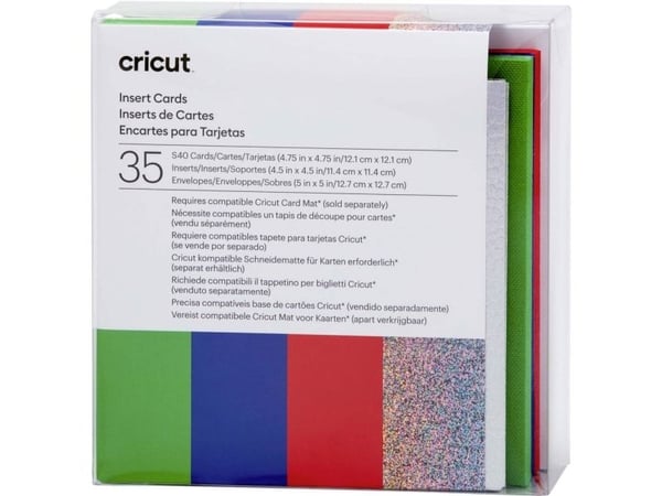 Cricut-innleggskort Rainbow S40-kortsett rød, blå, grønn (2009475)