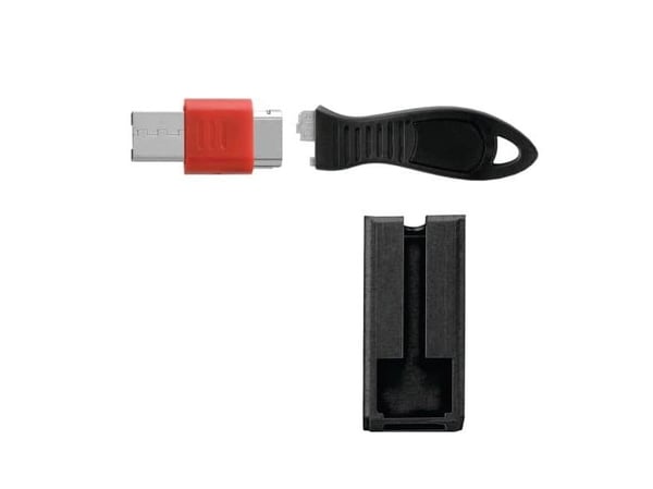 Kensington USB Port Lock with Cable Guard - Square - USB-portsperrer - sølv