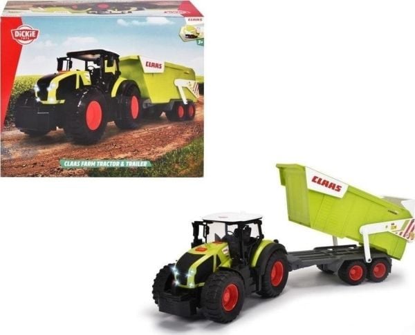 Dickie Didele interaktiv traktor/tilhenger til Claas, lys/lyd, 64 cm