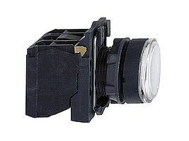 Schneider Electric XB5, Valkoinen, 24 V, 50 - 60 Hz, 10 A, 30 mm, 57 mm