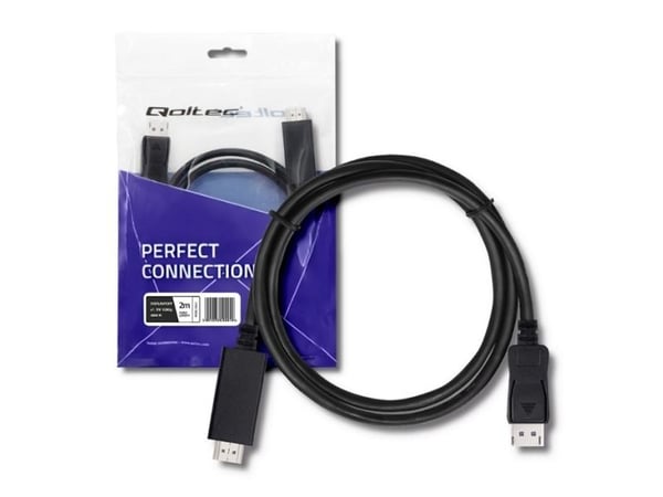 Qoltec - Adapterkabel - DisplayPort hann til HDMI hann - 2 m