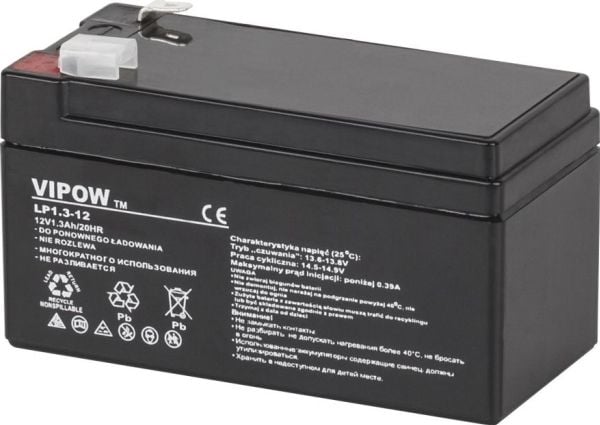 VIPow-batteri 12V/1,3Ah (BAT0213)