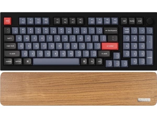 Keychron handledsstöd i valnötsträ - handledsstöd i trä för Q5-tangentbord