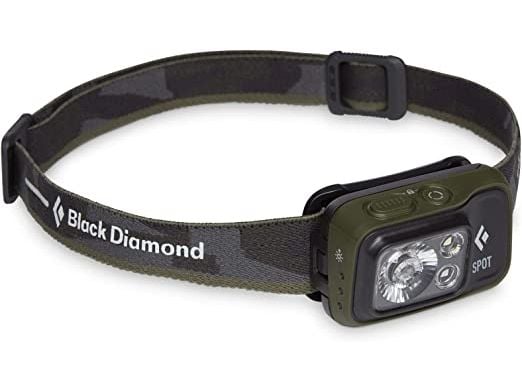 Black Diamond Spot 400, Hodebåndslommelykt, Sort, Knapper, 1,1 m, IPX8, LED