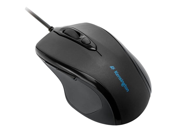 Kensington Pro Fit Mid-Size - Mus - høyrehendt - optisk - 5 knapper - kablet - USB - svart