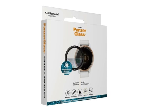 PanzerGlass - Skjermbeskyttelse for sportsur - glass - rammefarge svart - for Garmin Venu 2S