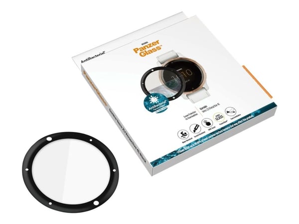 PanzerGlass - Skjermbeskyttelse for sportsur - glass - rammefarge svart - for Garmin Venu 2S