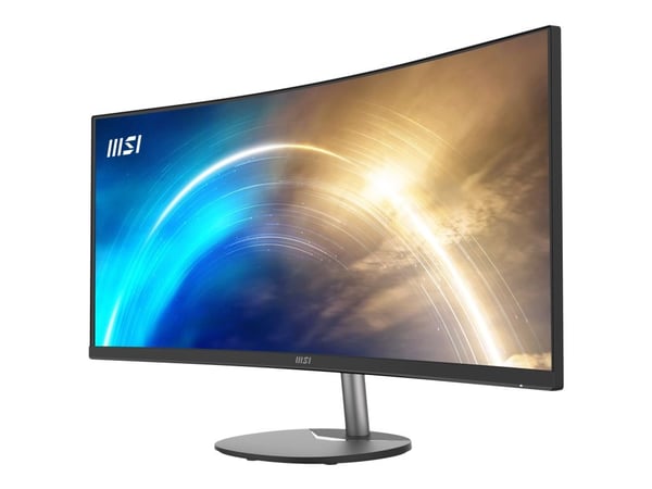 MSI PRO MP341CQ - LED-skärm - böjd - 34" - 3440 x 1440 UWQHD @ 100 Hz - VA - 300 cd/m² - 3000:1 - 4 ms - 2xHDMI, DisplayPort - högtalare - svart