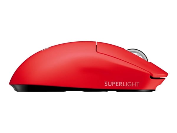 Logitech G PRO X SUPERLIGHT - Mus - optisk - 5 knapper - trådløs - LIGHTSPEED - Logitech LIGHTSPEED-modtager - rød
