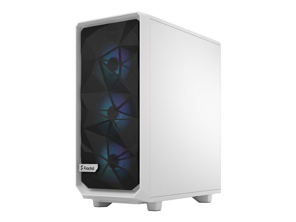 Fractal Design Meshify Meshify 2 Compact - Mid tower - ATX - genomskinlig sidopanel (härdat glas) - ingen strömförsörjning (ATX) - vit TG genomskin...