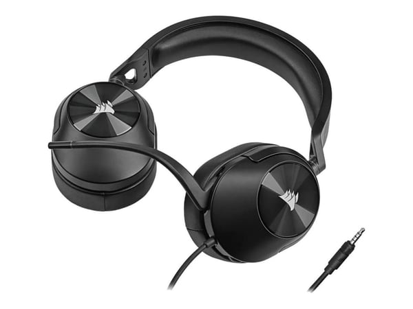 CORSAIR Gaming HS55 SURROUND - Hodesett - full størrelse - kablet - 3,5 mm jakk - karbon