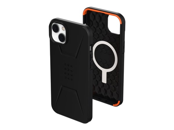 UAG Rugged Case for iPhone 14 Plus [6.7-in] - Civilian for MagSafe Black - Baksidedeksel for mobiltelefon - robust - MagSafe-samsvar - polykarbonat...