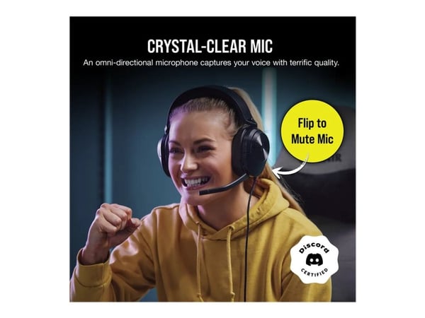 CORSAIR Gaming HS55 SURROUND - Headset - fullstorlek - kabelansluten - 3,5 mm kontakt - kol