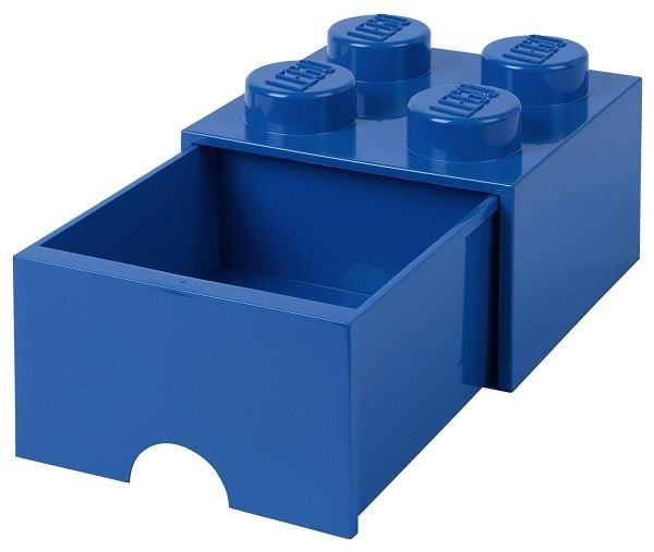 Lego Storage Opbevaringsskuffe - 4 Knopper - Blå