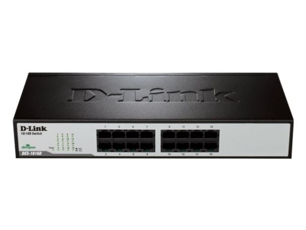 D-Link DES-1016D, Hallitsematon, Fast Ethernet (10/100), Täysin kaksipuolinen