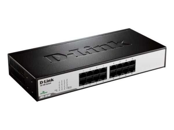 D-Link DES-1016D, Hallitsematon, Fast Ethernet (10/100), Täysin kaksipuolinen