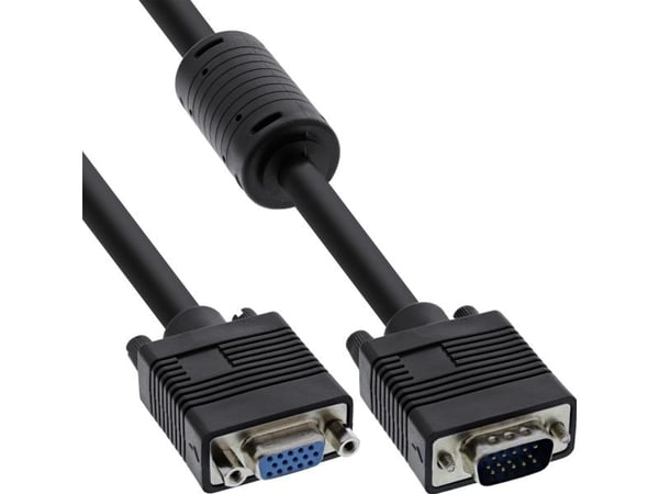 InLine 17743B, 3 m, VGA (D-Sub), VGA (D-Sub), musta, uros/naaras)