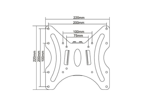 Inline veggbrakett 23115A 23'' - 42''