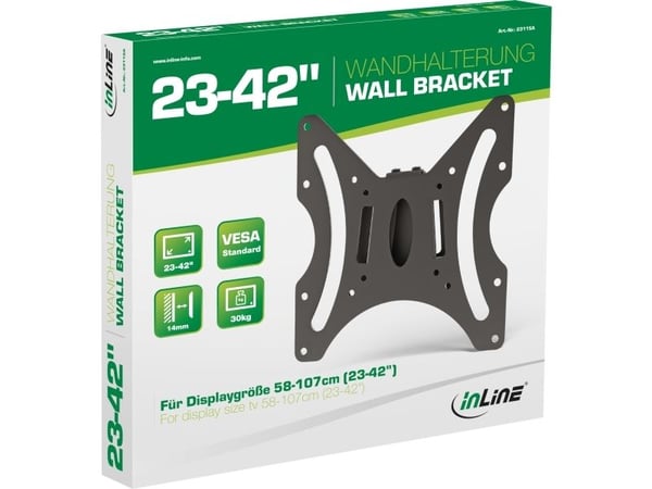 Inline veggbrakett 23115A 23'' - 42''