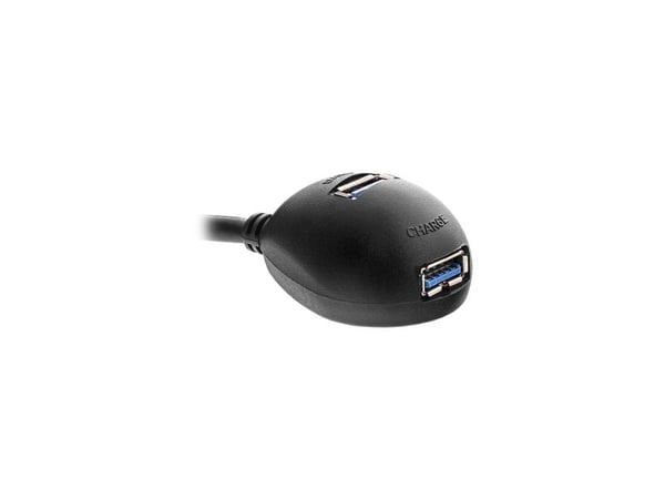 InLine 35653, 3 m, USB A, 2 x USB A, USB 3.2 Gen 1 (3.1 Gen 1), Hankjønn/hunkjønn, Sort