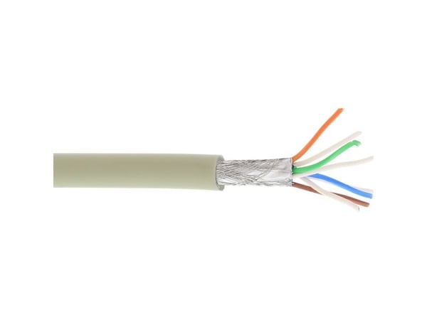 InLine 76899, 100 m, Cat6a, S/FTP (S-STP), RJ-45, RJ-45, Grå