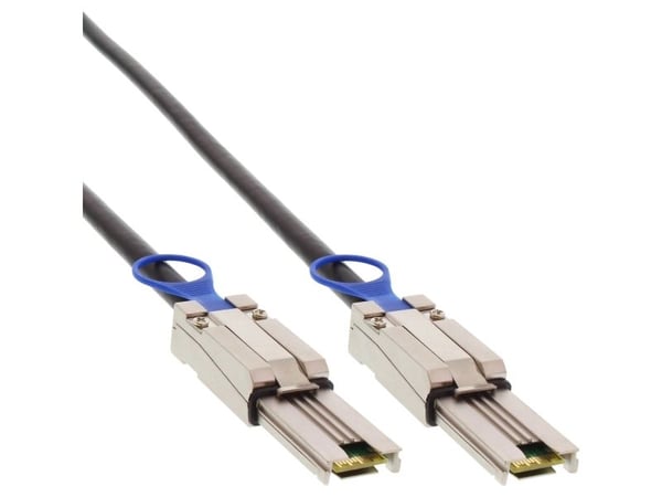 InLine 27623A, 0,5 m, Mini SAS SFF-8088 uros, SFF-8088, uros/naaras, musta