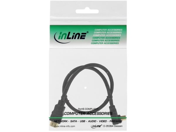 InLine 4043718206124, 7,5 m, HDMI-tyyppi A (vakio), HDMI-tyyppi A (vakio), 3D, Äänen paluukanava (ARC), Musta