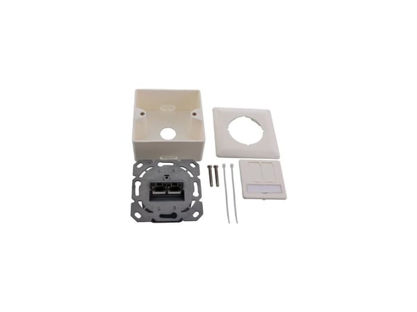 Seinätähti, 2 x RJ45, valkoinen (76842W)